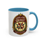 Lady of the Quilt Accent Coffee Mug — 'Legacy in Every Stitch' Quilting Gift