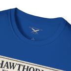 Hawthorne Embroidery T-Shirt - Vintage Literary Humor Tee