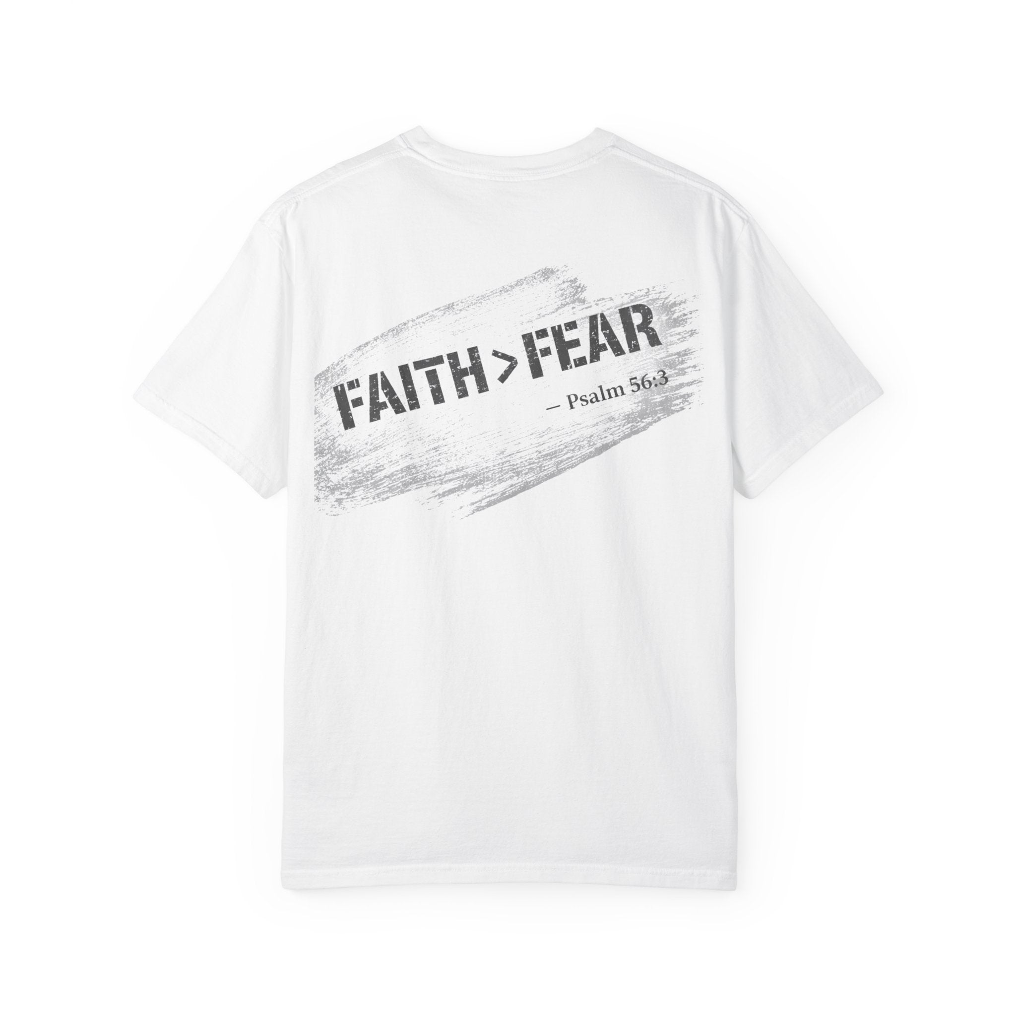 In Plain Clothes — Faith > Fear Comfort Colors Tee (Psalm 56)