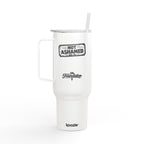 Not Ashamed — Romans 1:16 Engraved 40oz Travel Mug | Insulated Koozie Tumbler with Handle | Christian Statement Gift | The Foundation Collection