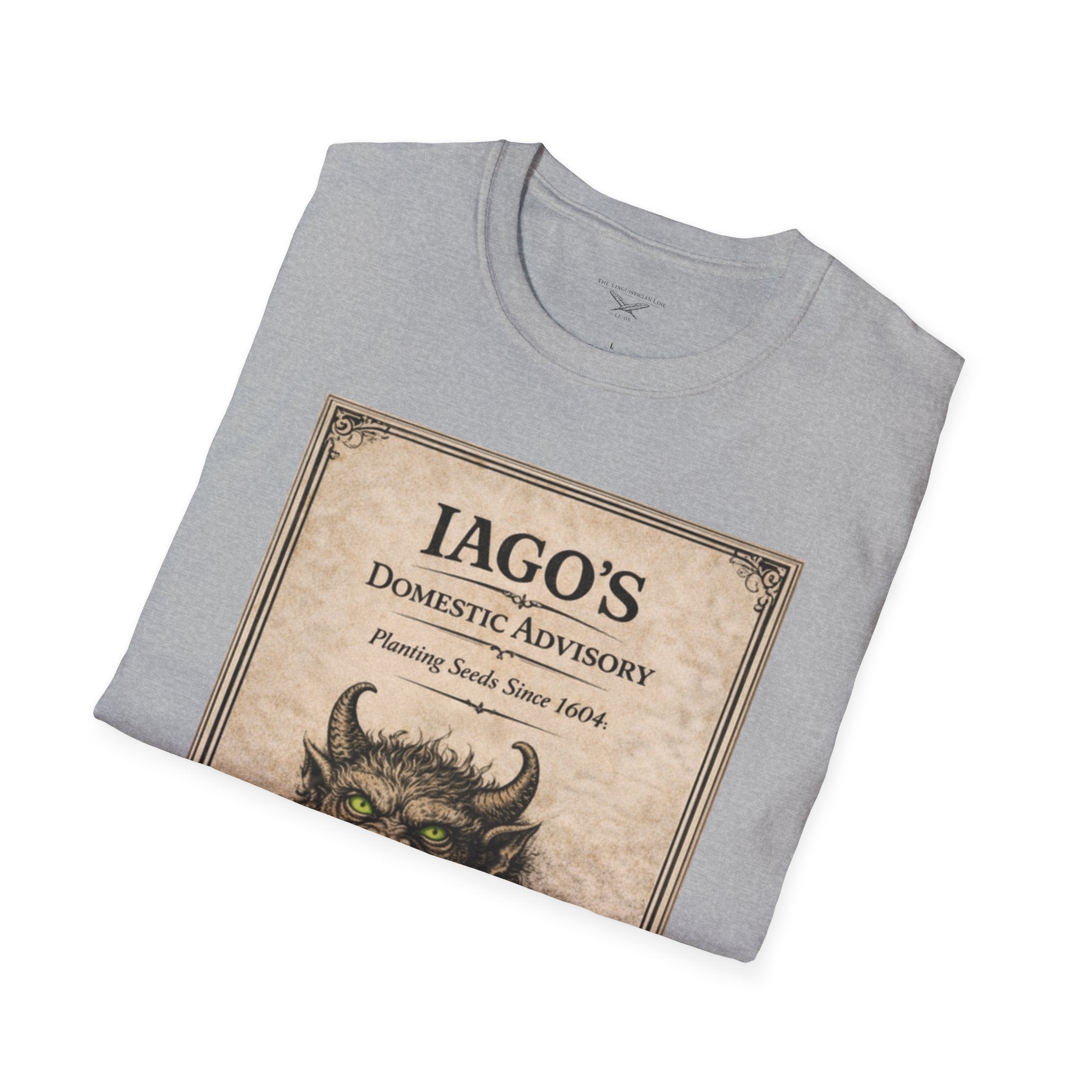 Iago’s Domestic Advisory T-Shirt – Vintage Literary Humor Tee