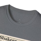 Shakespeare’s Massage Parlor T-Shirt — Vintage Literary Humor Tee