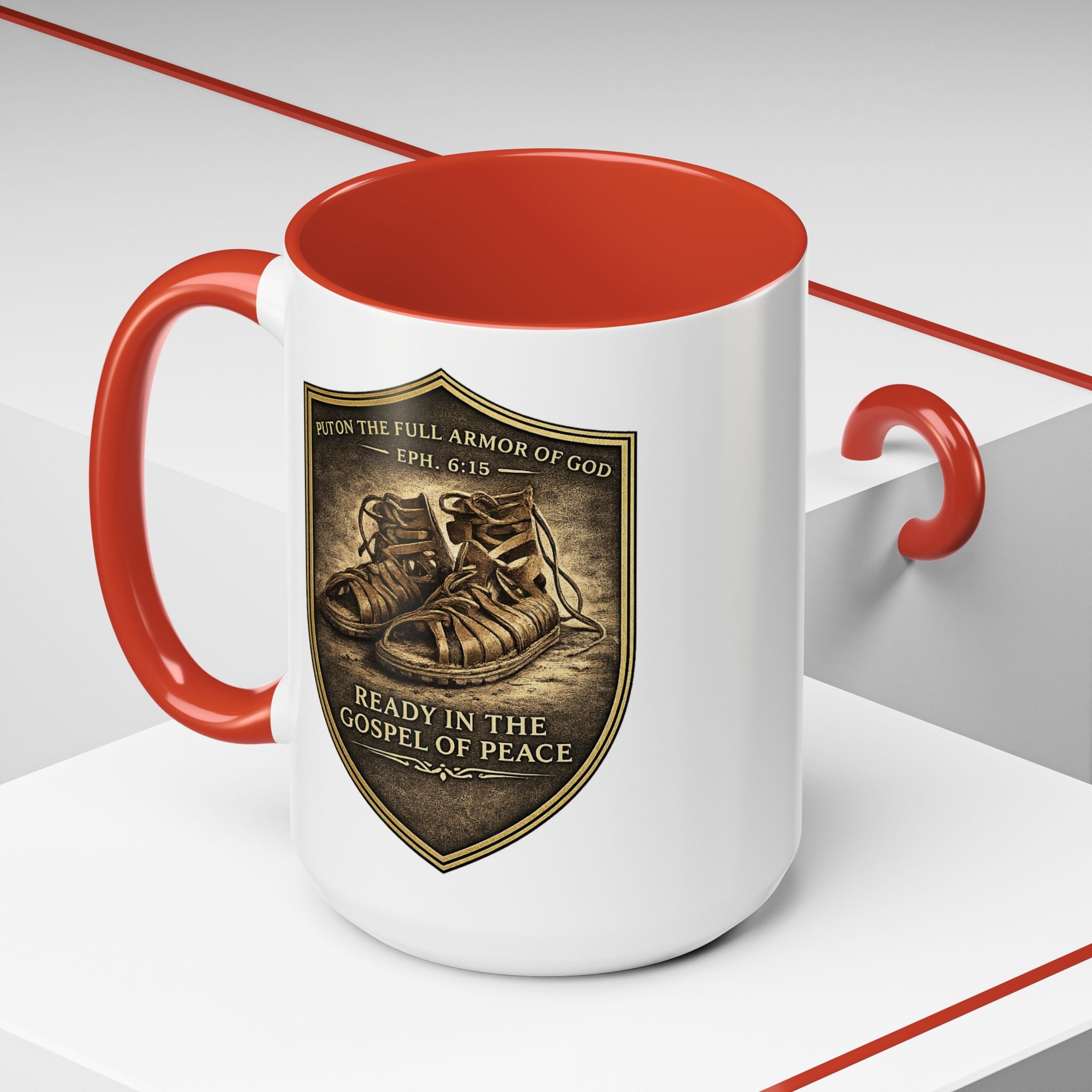 Ephesians 6:15 Coffee Mug — The Foundation Collection (15 oz)