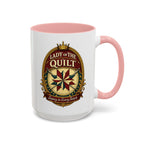 Lady of the Quilt Accent Coffee Mug — 'Legacy in Every Stitch' Quilting Gift