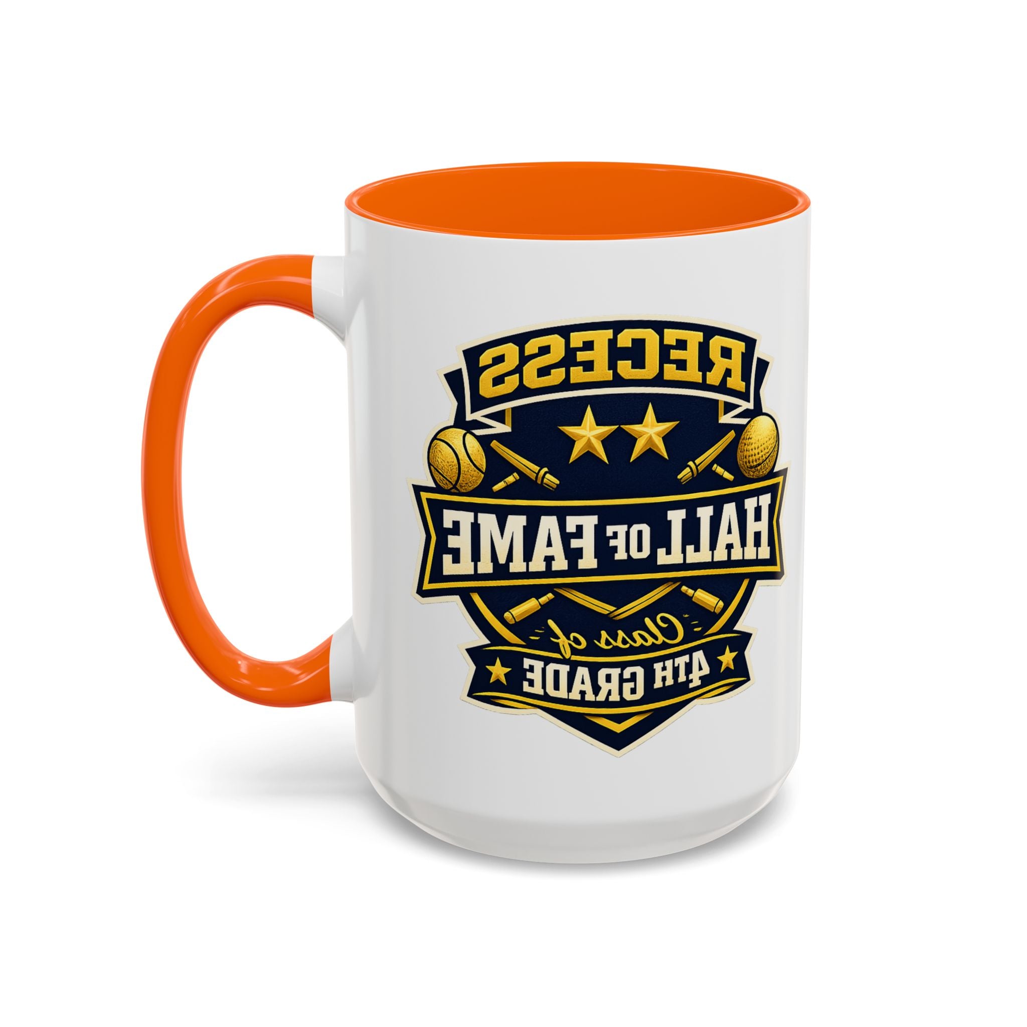 Recess Hall of Fame Coffee Mug — Class of 4th Grade Accent Mug (11/15oz)