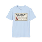Hawthorne Embroidery T-Shirt - Vintage Literary Humor Tee