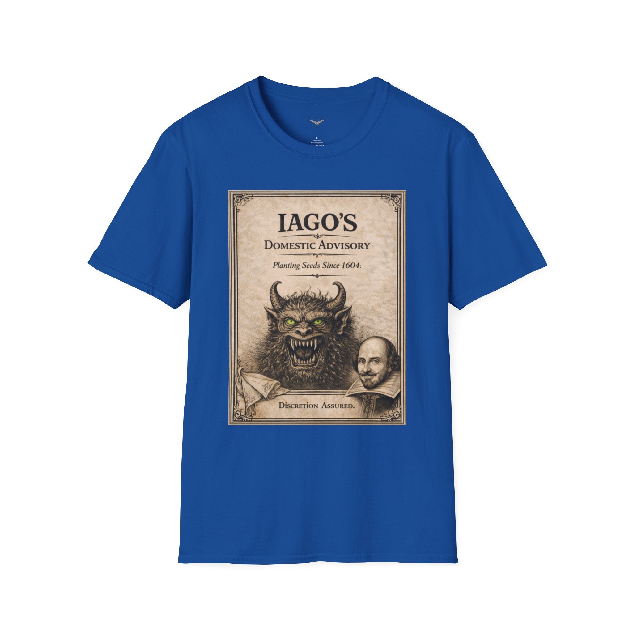 Iago’s Domestic Advisory T-Shirt – Vintage Literary Humor Tee