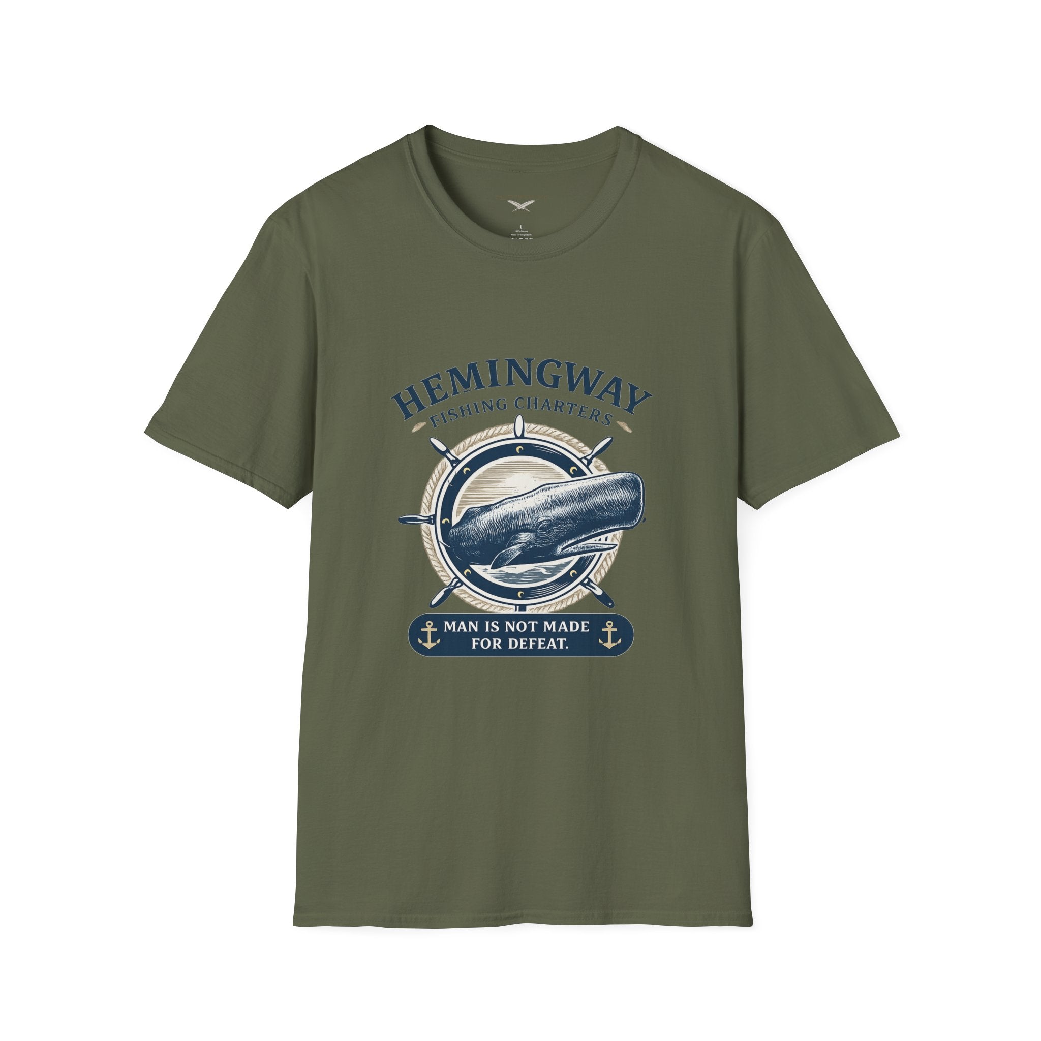 Hemingway Fishing Charters Tee – Vintage Literary Humor Tee