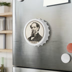 Vintage Charles Dickens Bottle Opener — Retro Portrait Beer Opener