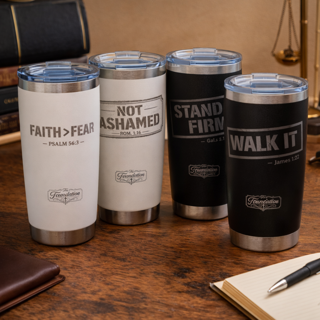 Foundation Series — “Faith Over Fear” Engraved Tumbler (20 oz)