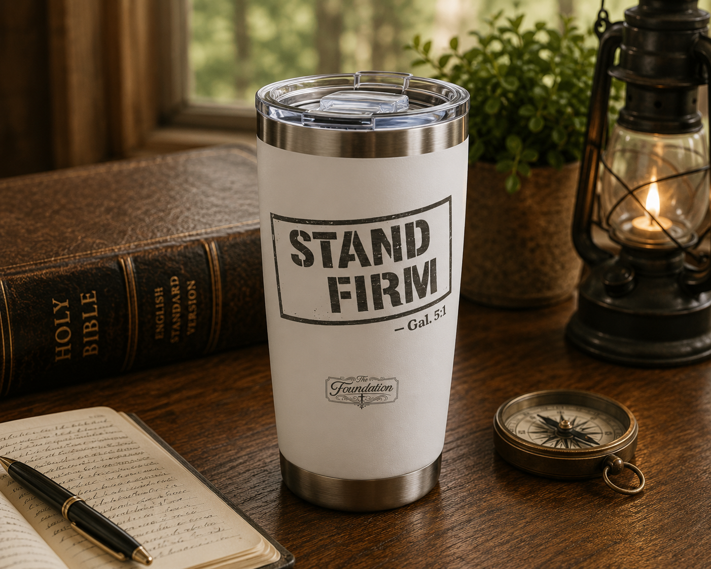 Foundation Series — “Stand Firm” Engraved Tumbler (20 oz)